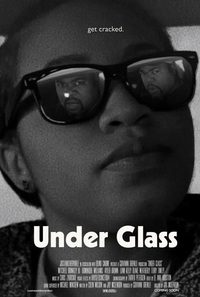 under glass