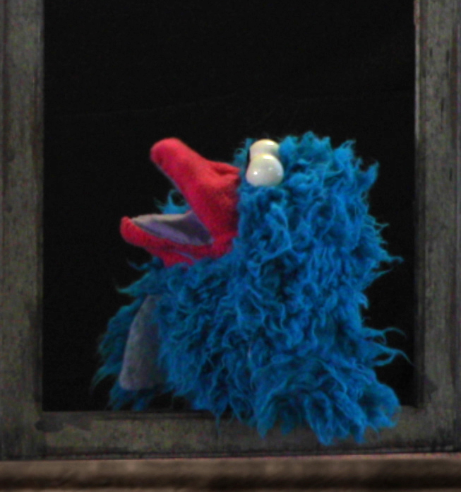 Human with puppets Foo and Satchmo in Walter Santucci’s adult animated feature I’d Rather Be Turned Into Cat Food.