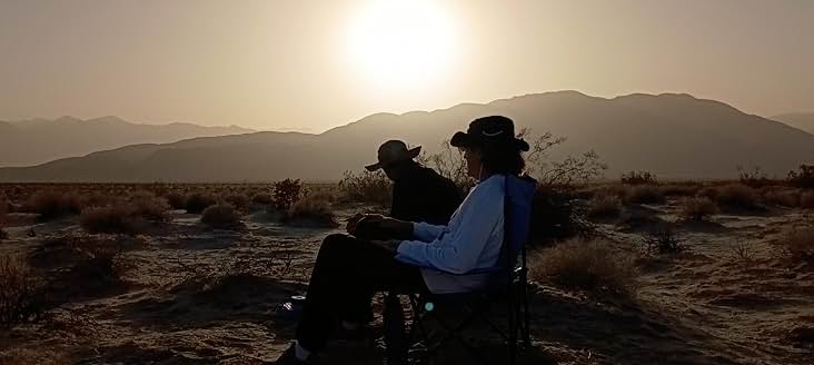 Peter Wick and Robert Silk undertake an extreme sit in the Anza-Borrego Desert in Anza Borrego: Sunrise to Sunset.