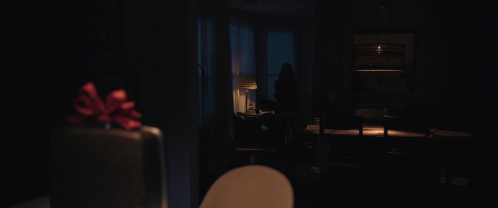 Hillary Takacs as Annie facing a supernatural threat in Joseph Garman’s horror short Tell Me A Story.