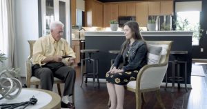 Mike Gassaway as Hank Cassidy and Maddisen Sheedy as Bonnie Gentry in Ralph Cinque's crime thriller The Forever Watchman.