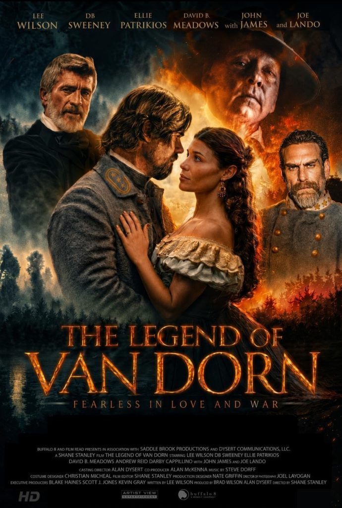Lee Wilson as Confederate General Earl Van Dorn in Shane Stanley’s historical drama The Legend of Van Dorn.