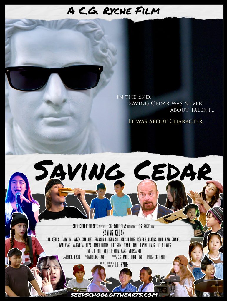 The young cast of C.G. Ryche's musical comedy short film Saving Cedar