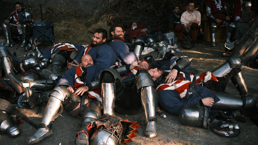 Armoured competitors battle during the Buhurt World Championships in the short documentary Steel & Glory