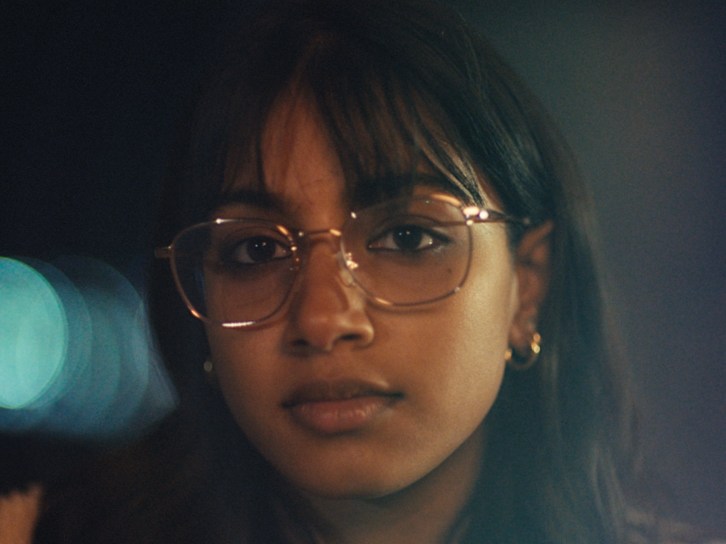 Joyitha Mandal as Maya and Joelle Schwedland as Eliza in Hannah Whisenant’s LGBTQ+ coming-of-age short film High Voltage.