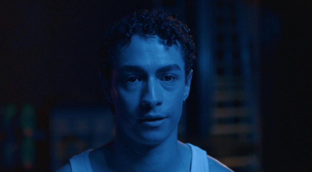 Jonathan Joél Albrecht as Lukas in Émile V. Schlesser's short film Backstage