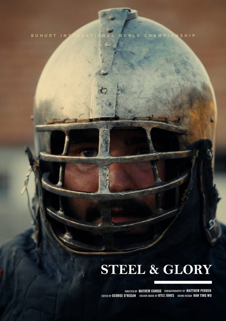 Armoured competitors battle during the Buhurt World Championships in the short documentary Steel & Glory