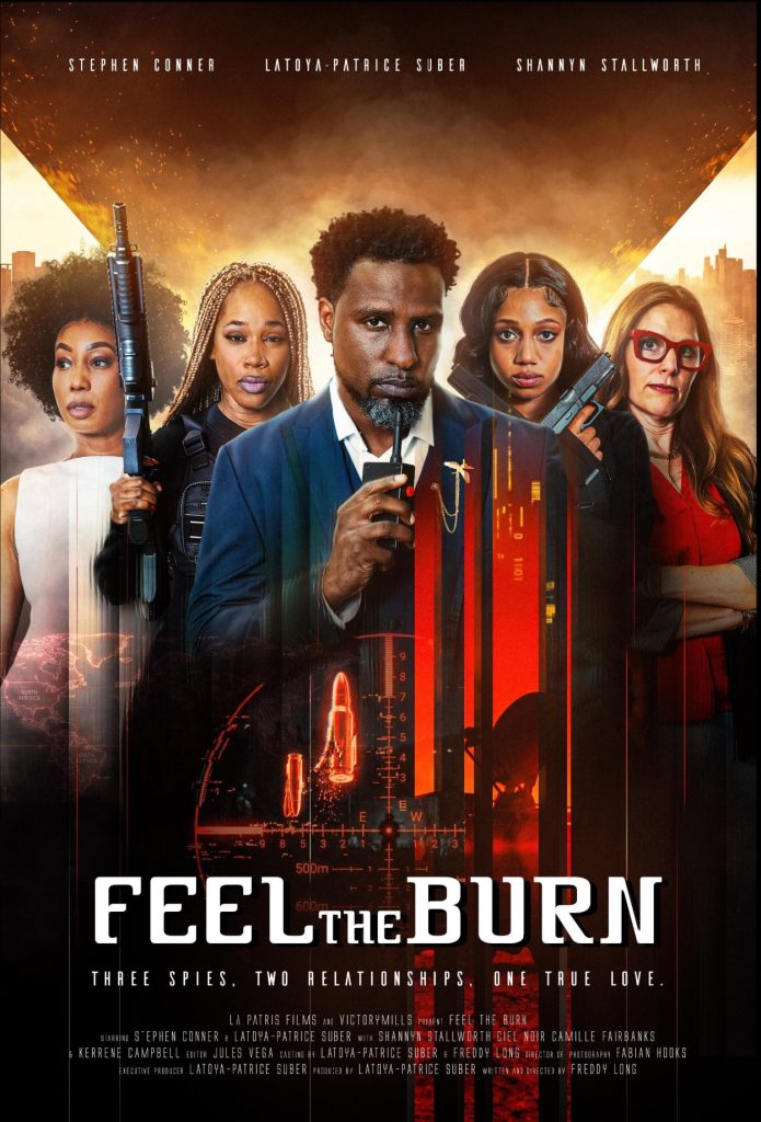 LaToya Patrice Suber and Shannyn Stallworth star as rival operatives in Freddy Long's espionage thriller Feel the Burn