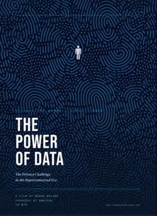 Constructed digital imagery representing surveillance and information networks in Marco Milone's The Power of Data