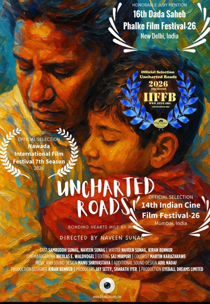 Naveen Sunag as Mussi and Samruddh Sunag as Vicky in the British independent drama Uncharted Roads